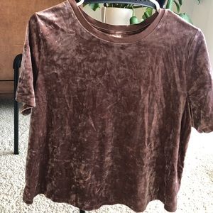 Pink velvet top
